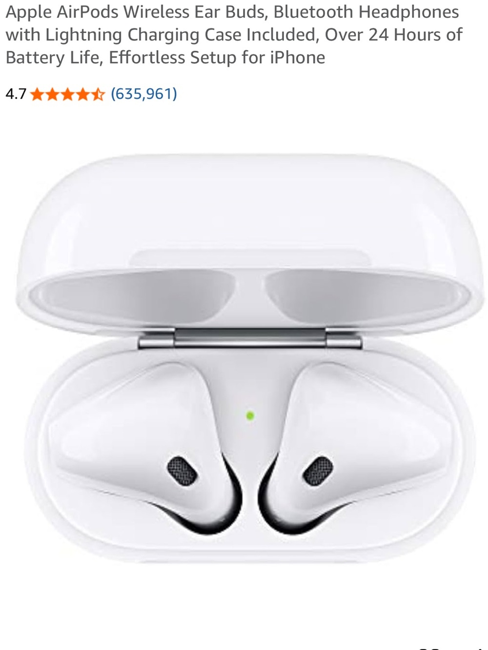 Apple AirPods Wireless Ear Buds - Bluetooth Headphones & Lightning Charging Case - Picture 4 of 16